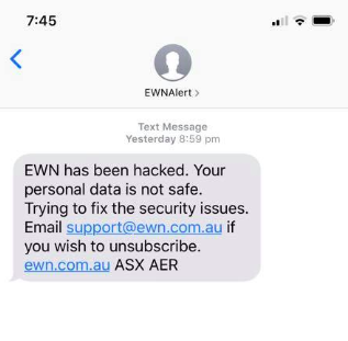 Fake alert message sent through Australia's alert system