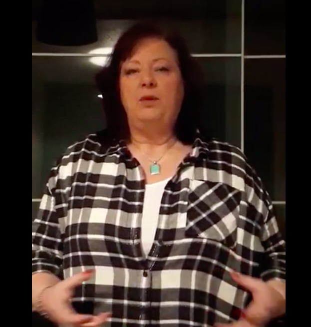 A woman who says she was a victim of a romance scammer