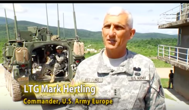 Image of a real general from a US Army video