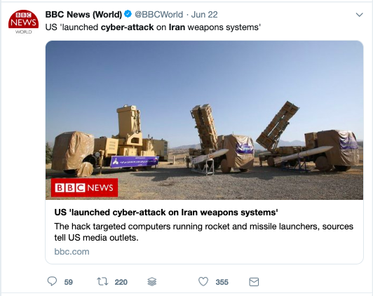 News report about critical infrastructure attack