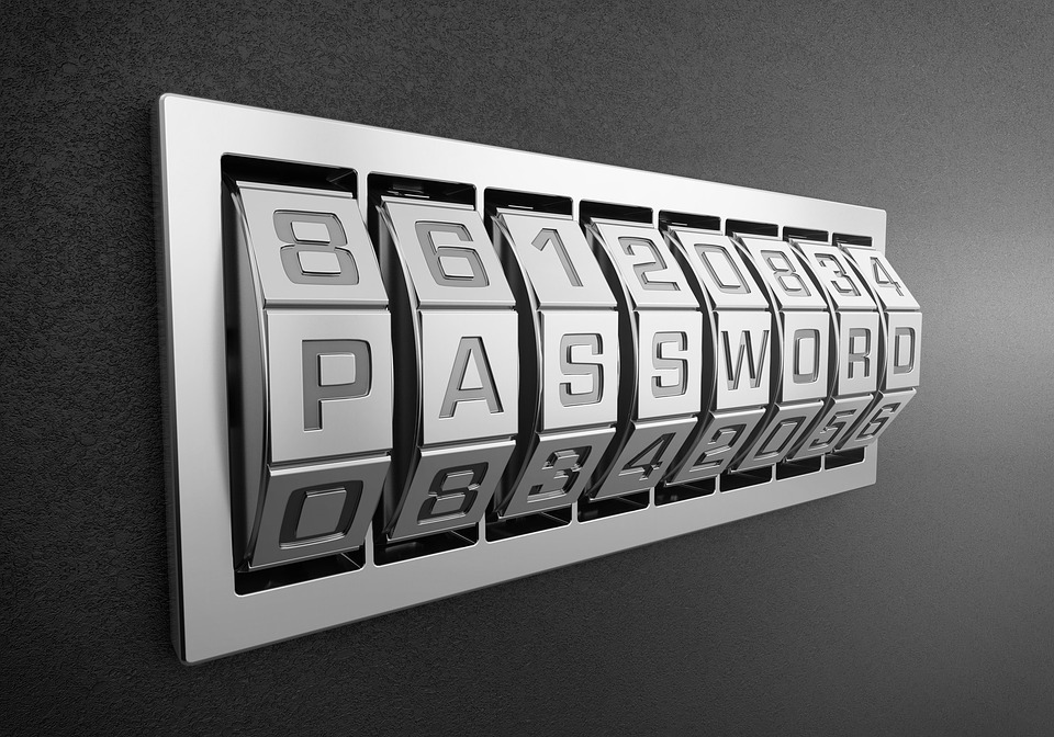 Alphabet combination lock representing password security