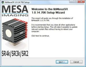 Image of the Mesa Imaging software setup wizard that was hacked by Dragonfly attackers in 2013.